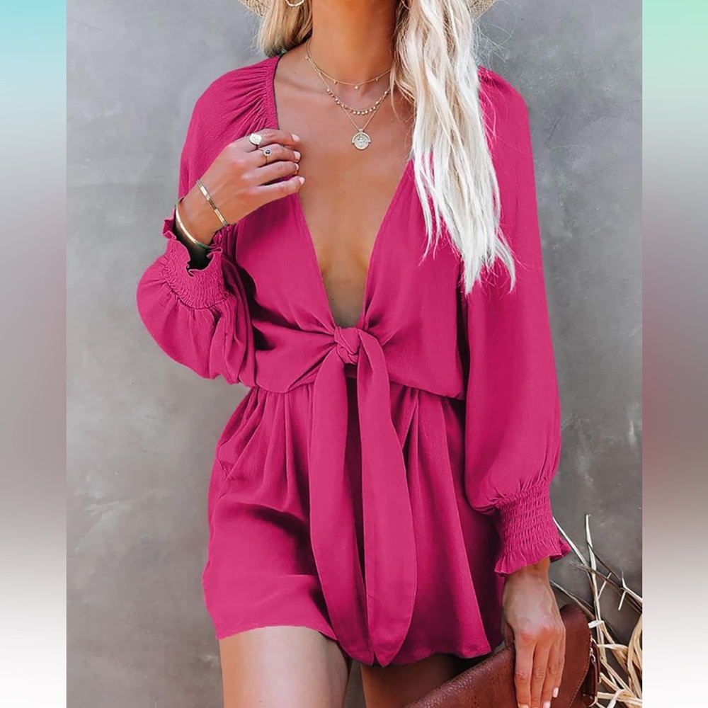 Hot pink romper